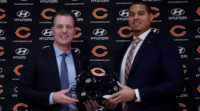 New Bears coach Matt Eberflus and GM Ryan Poles
